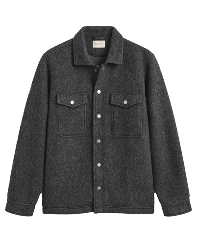 Gant - Fleece Overshirt - Charcoal Melange 